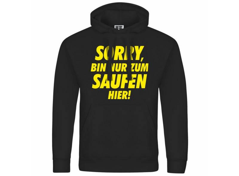 deinshirt Kapuzenpullover Herren Kapuzenpullover Sorry bin nur zum saufen hier Mit Print Motiv, Grafik von deinshirt