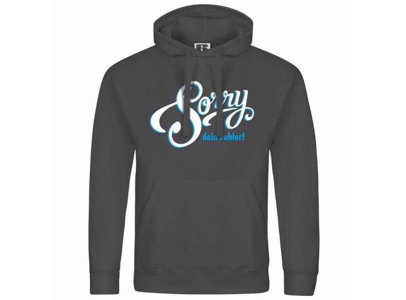 deinshirt Kapuzenpullover Herren Kapuzenpullover Sorry dein Fehler Mit Print Motiv, Grafik von deinshirt
