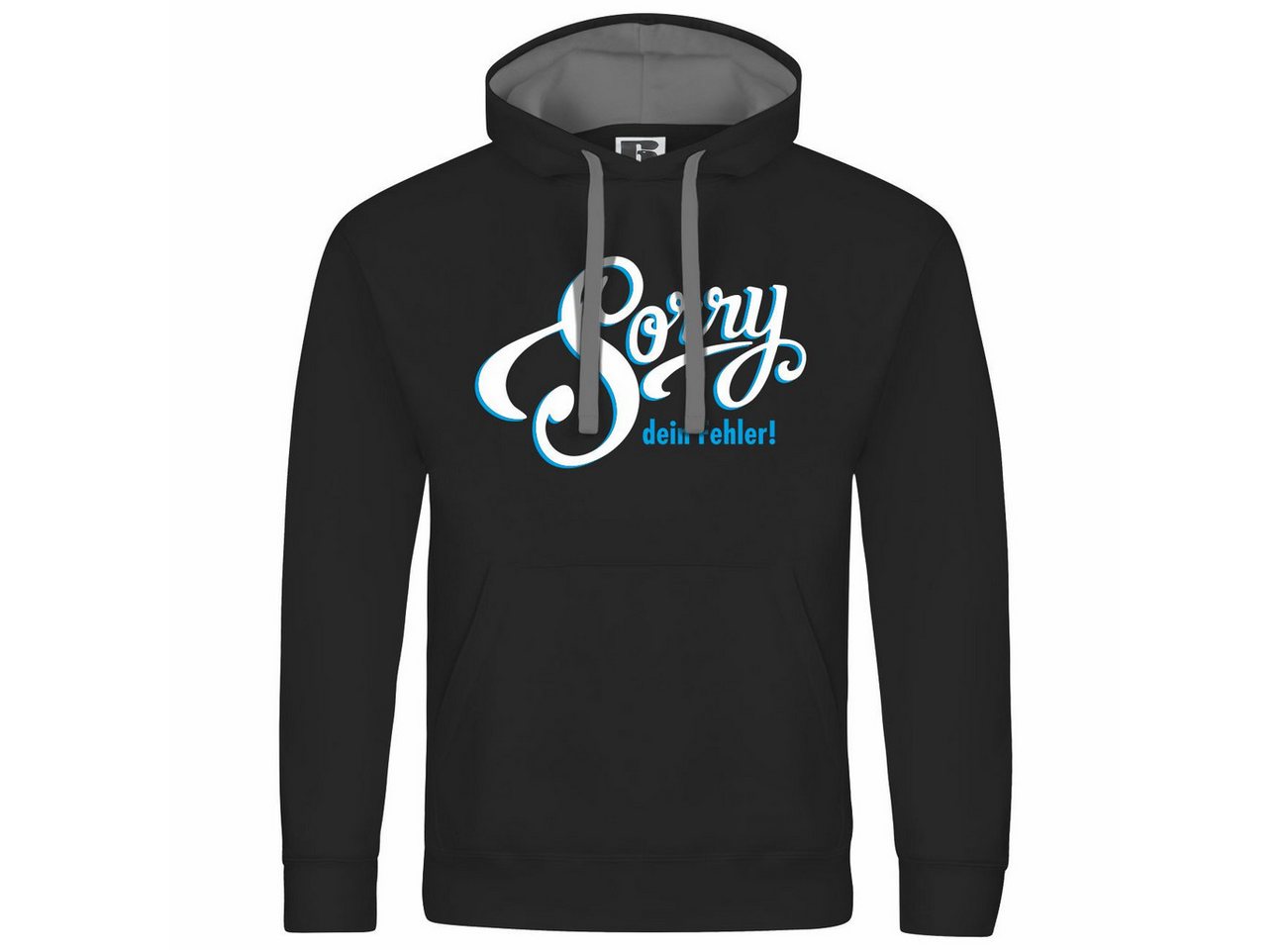 deinshirt Kapuzenpullover Herren Kapuzenpullover Sorry dein Fehler Mit Print Motiv, Grafik von deinshirt