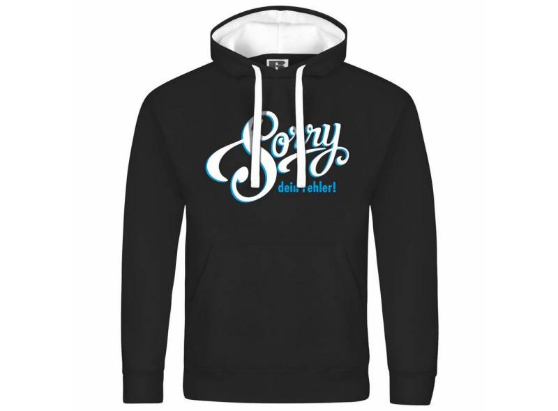deinshirt Kapuzenpullover Herren Kapuzenpullover Sorry dein Fehler Mit Print Motiv, Grafik von deinshirt