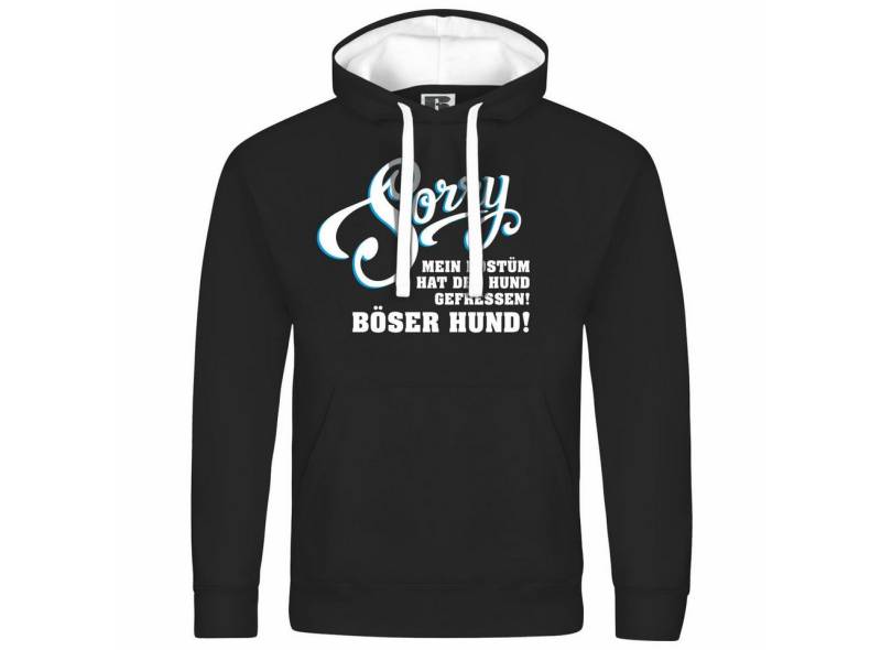 deinshirt Kapuzenpullover Herren Kapuzenpullover Sorry mein Kostüm hat der Hund gefressen Mit Print Motiv, Grafik von deinshirt