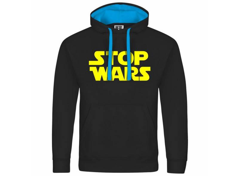 deinshirt Kapuzenpullover Herren Kapuzenpullover Stop Wars Mit Print Motiv, Grafik von deinshirt