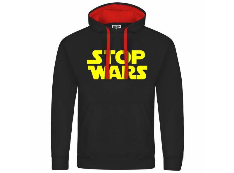 deinshirt Kapuzenpullover Herren Kapuzenpullover Stop Wars Mit Print Motiv, Grafik deinshirt Kapuzenpullover Herren Kapuzenpullover Stop Wars Mit Print Motiv, Grafik von deinshirt