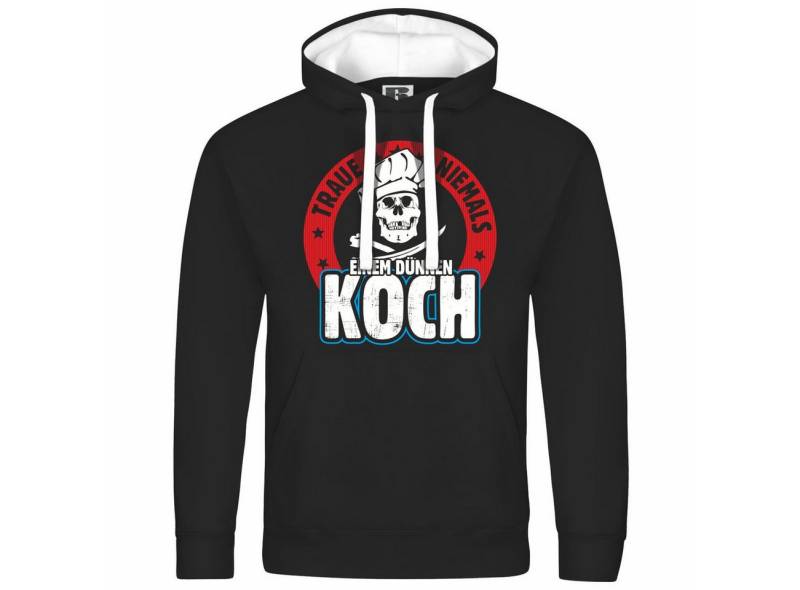 deinshirt Kapuzenpullover Herren Kapuzenpullover Traue niemals einem dünnen Koch Mit Print Motiv, Grafik von deinshirt