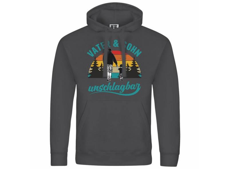 deinshirt Kapuzenpullover Herren Kapuzenpullover Vater und Sohn Unschlagbar Mit Print Motiv, Grafik von deinshirt