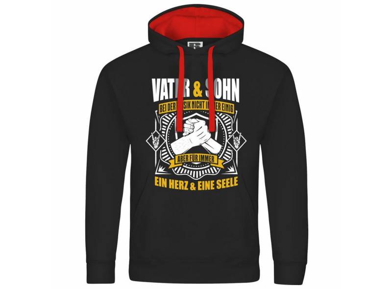 deinshirt Kapuzenpullover Herren Kapuzenpullover Vater und Sohn ein Herz und eine Seele Mit Print Motiv, Grafik von deinshirt