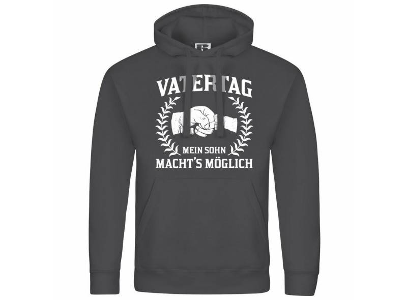 deinshirt Kapuzenpullover Herren Kapuzenpullover Vatertag mein Sohn machts möglich Mit Print Motiv, Grafik von deinshirt