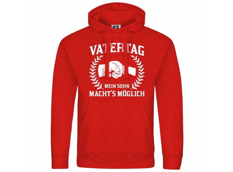 deinshirt Kapuzenpullover Herren Kapuzenpullover Vatertag mein Sohn machts möglich Mit Print Motiv, Grafik von deinshirt