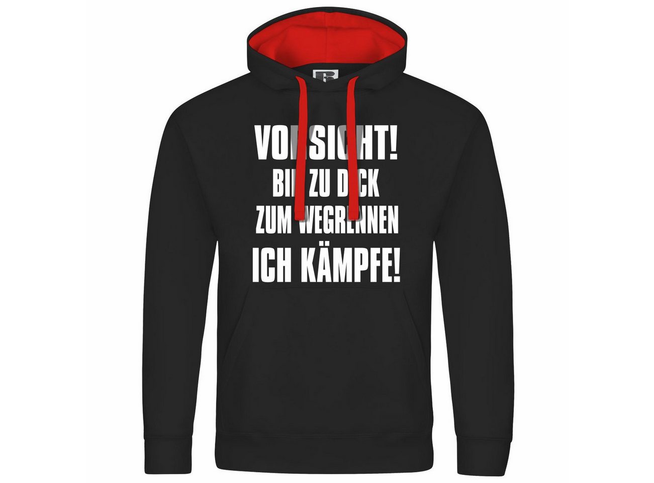 deinshirt Kapuzenpullover Herren Kapuzenpullover Vorsicht bin zu dick zum wegrennen ich kämpfe Mit Print Motiv, Grafik deinshirt Kapuzenpullover Herren Kapuzenpullover Vorsicht bin zu dick zum wegrennen ich kämpfe Mit Print Motiv, Grafik von deinshirt