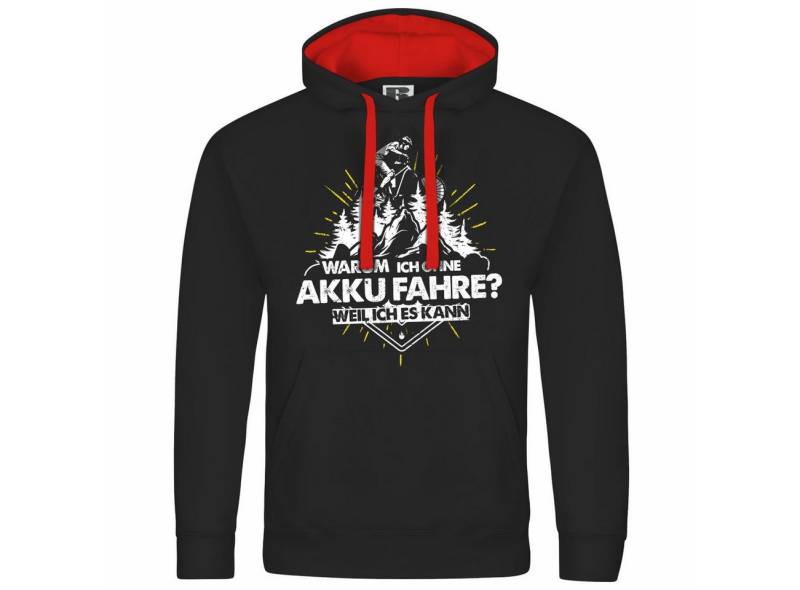 deinshirt Kapuzenpullover Herren Kapuzenpullover Warum ich ohne Akku fahre - weil ich es kann Mit Print Motiv, Grafik deinshirt Kapuzenpullover Herren Kapuzenpullover Warum ich ohne Akku fahre - weil ich es kann Mit Print Motiv, Grafik von deinshirt