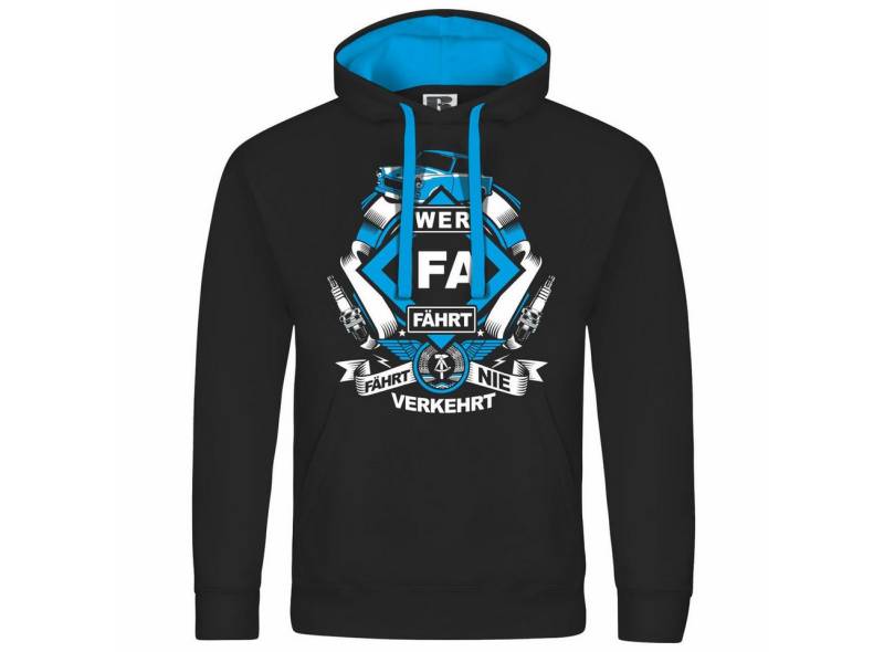 deinshirt Kapuzenpullover Herren Kapuzenpullover Wer IFA fährt fährt nie verkehrt Trabi Mit Print Motiv, Grafik von deinshirt