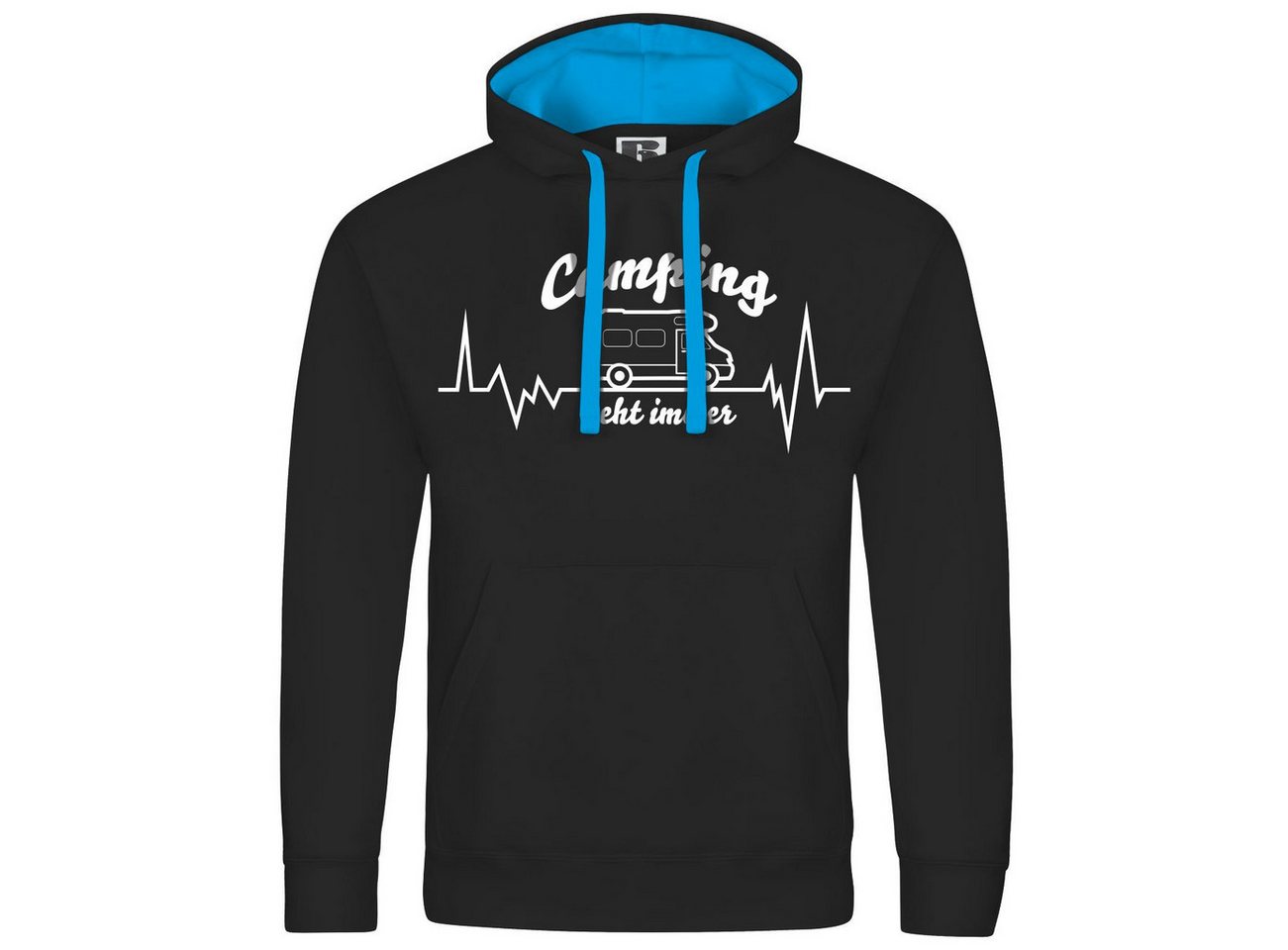 deinshirt Kapuzenpullover Herren Kapuzenpullover Wohnmobil Camping geht immer Mit Print Motiv, Grafik von deinshirt