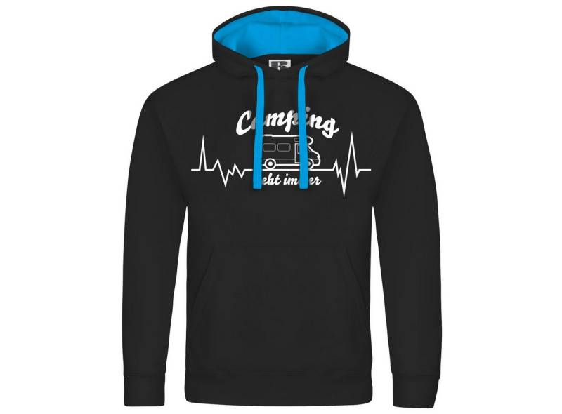 deinshirt Kapuzenpullover Herren Kapuzenpullover Wohnmobil Camping geht immer Mit Print Motiv, Grafik von deinshirt