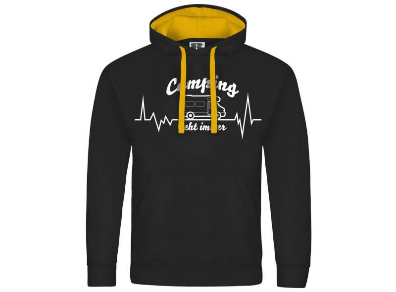 deinshirt Kapuzenpullover Herren Kapuzenpullover Wohnmobil Camping geht immer Mit Print Motiv, Grafik von deinshirt
