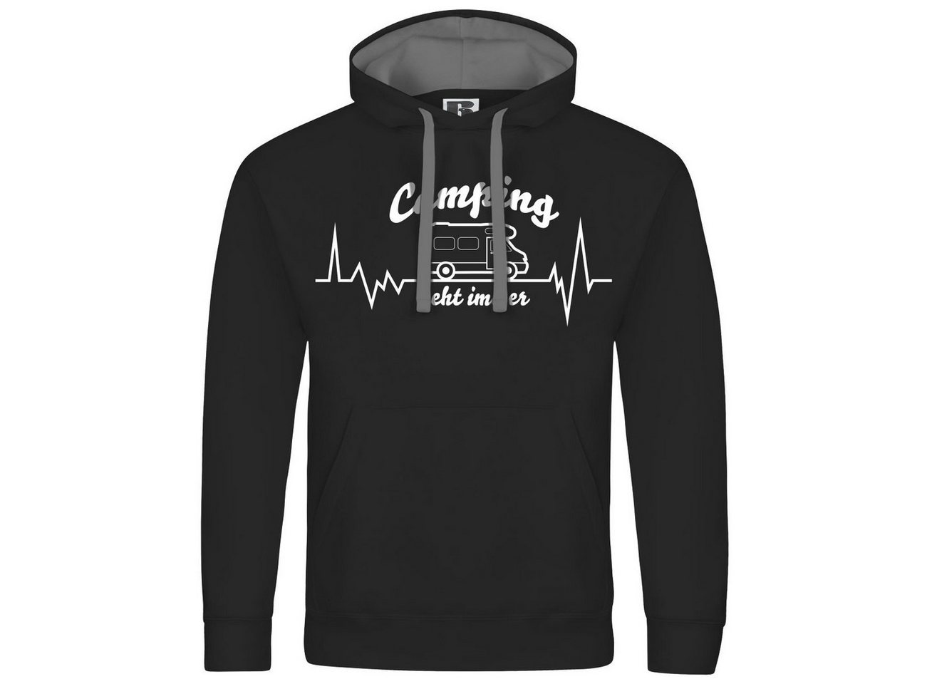 deinshirt Kapuzenpullover Herren Kapuzenpullover Wohnmobil Camping geht immer Mit Print Motiv, Grafik von deinshirt