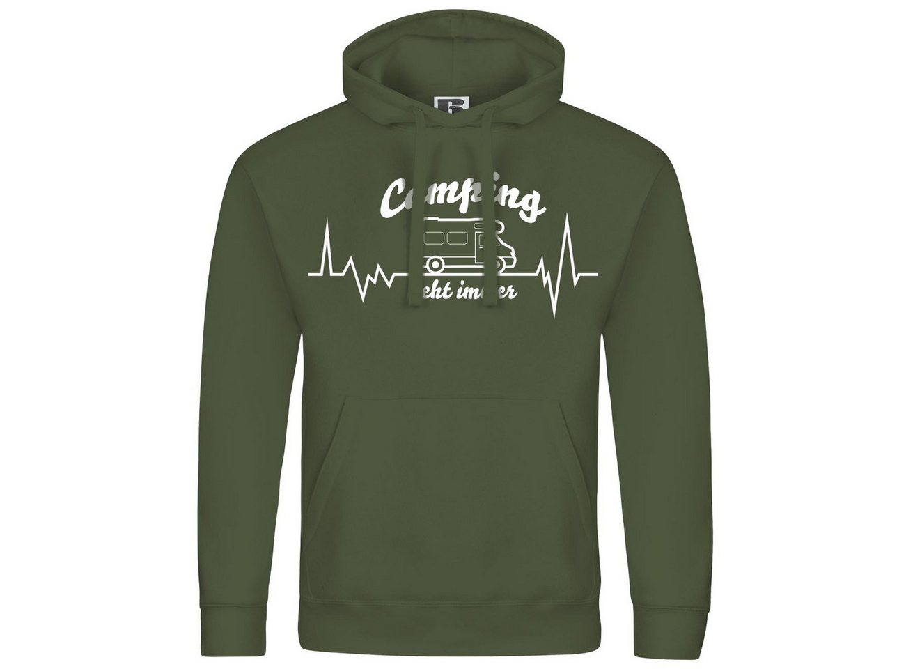 deinshirt Kapuzenpullover Herren Kapuzenpullover Wohnmobil Camping geht immer Mit Print Motiv, Grafik von deinshirt