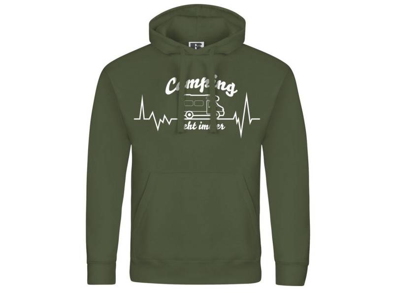 deinshirt Kapuzenpullover Herren Kapuzenpullover Wohnmobil Camping geht immer Mit Print Motiv, Grafik von deinshirt