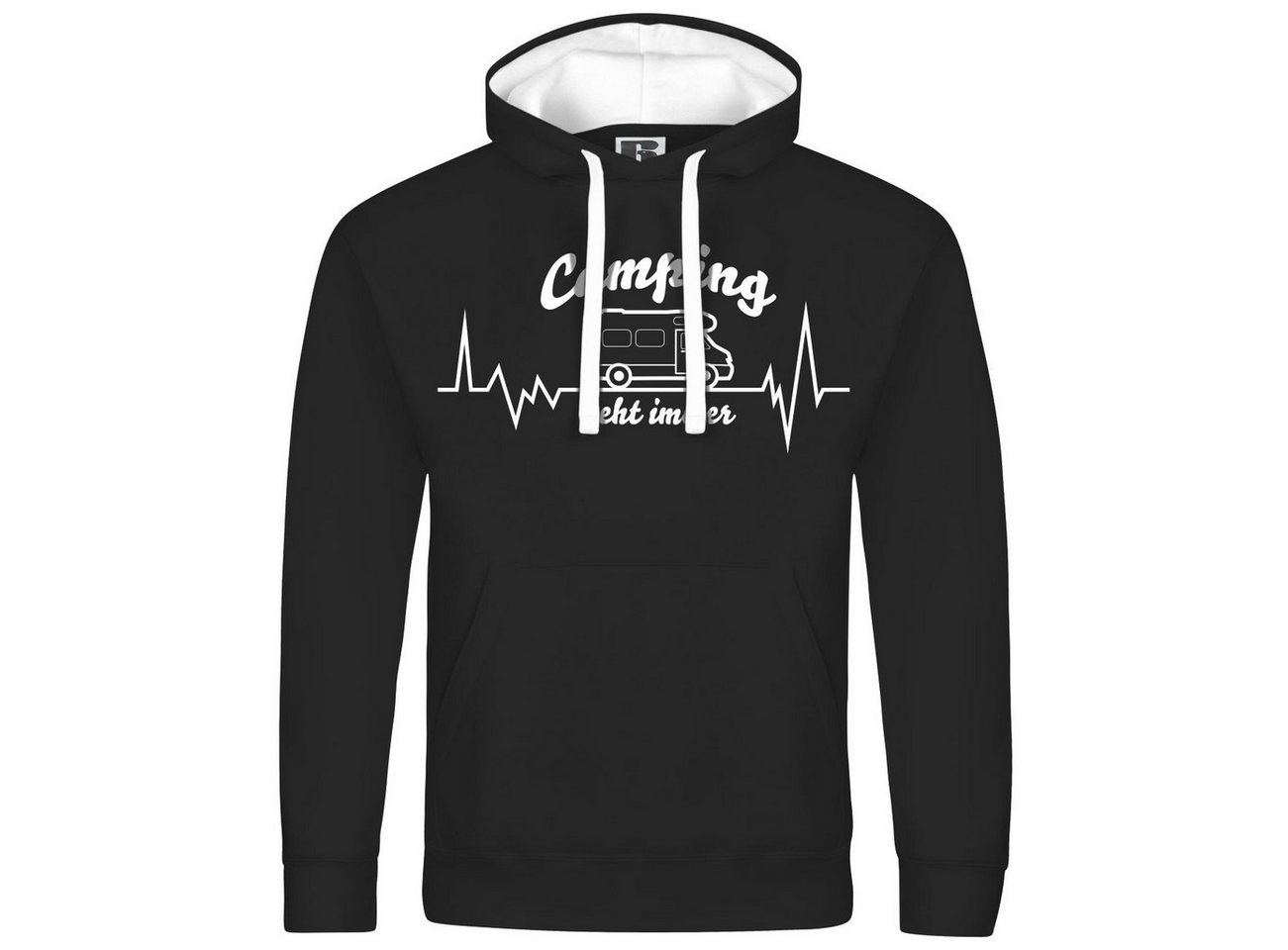 deinshirt Kapuzenpullover Herren Kapuzenpullover Wohnmobil Camping geht immer Mit Print Motiv, Grafik von deinshirt