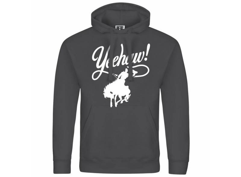 deinshirt Kapuzenpullover Herren Kapuzenpullover Yeehaw Mit Print Motiv, Grafik von deinshirt