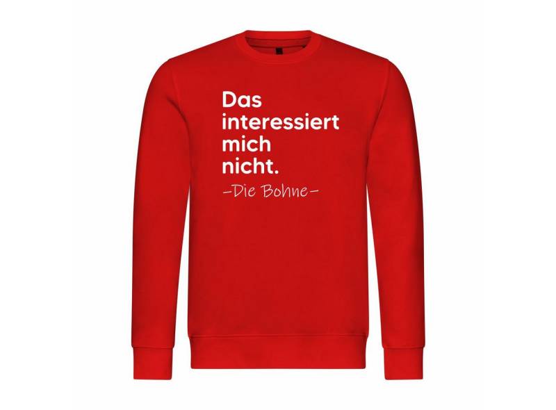 deinshirt Rundhalspullover Herren Pullover Das interessiert mich nicht. DIE BOHNE Mit Print Motiv, Grafik deinshirt Rundhalspullover Herren Pullover Das interessiert mich nicht. DIE BOHNE Mit Print Motiv, Grafik von deinshirt