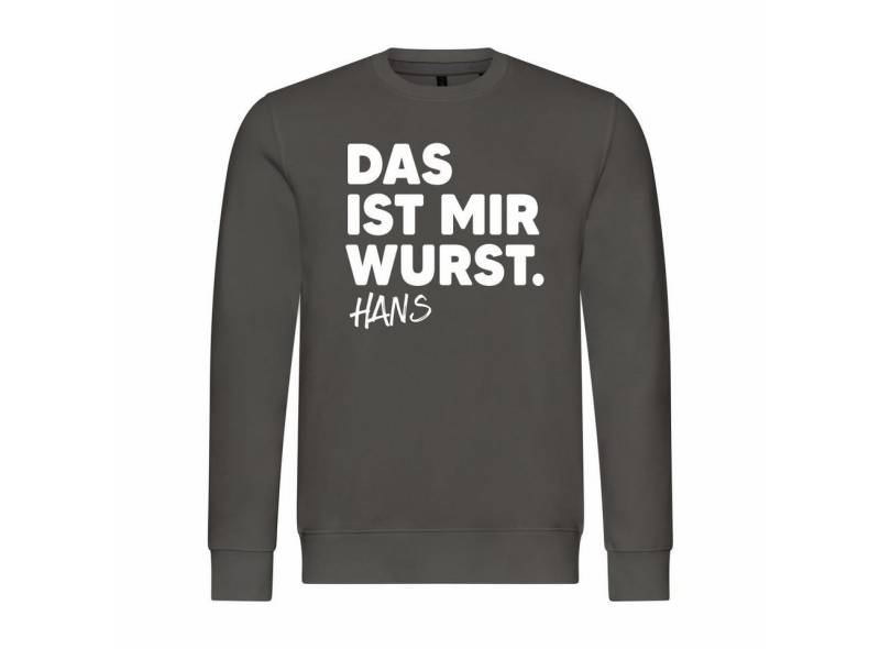 deinshirt Rundhalspullover Herren Pullover Das ist mir Wurst Mit Print Motiv, Grafik von deinshirt