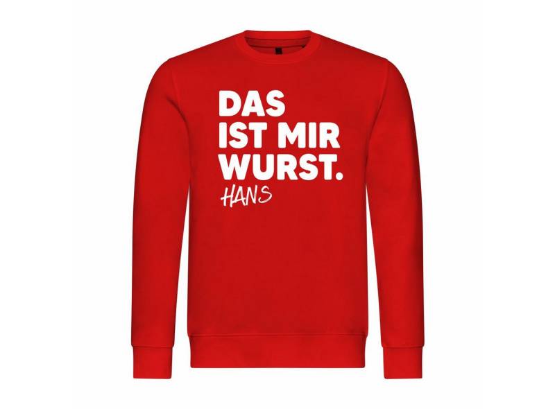deinshirt Rundhalspullover Herren Pullover Das ist mir Wurst Mit Print Motiv, Grafik von deinshirt