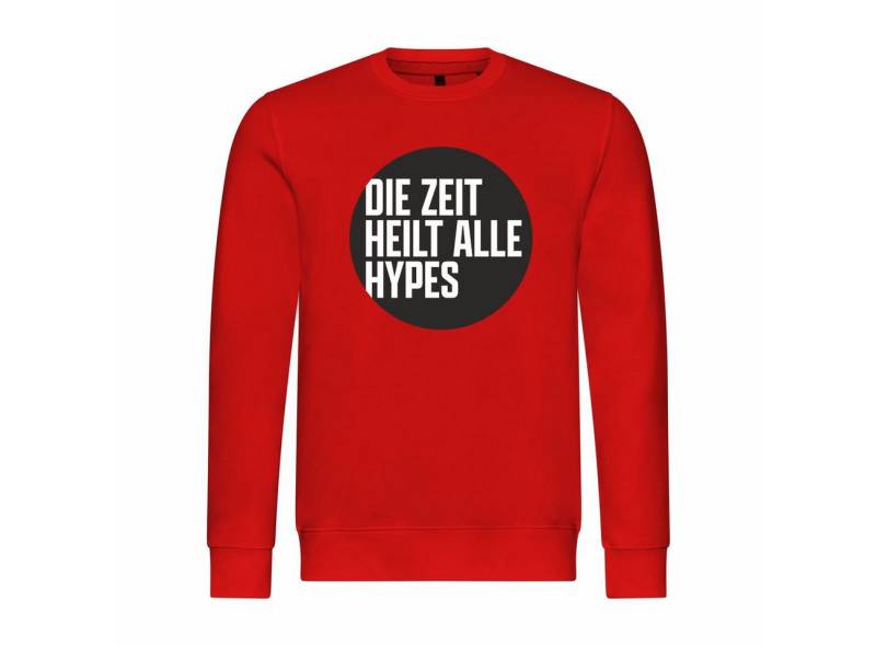 deinshirt Rundhalspullover Herren Pullover Die Zeit heilt alle Hypes Mit Print Motiv, Grafik von deinshirt