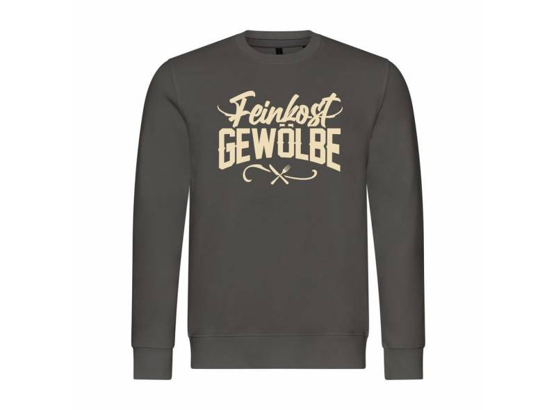 deinshirt Rundhalspullover Herren Pullover Feinkostgewölbe Mit Print Motiv, Grafik von deinshirt
