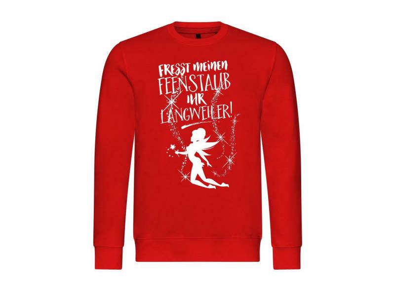 deinshirt Rundhalspullover Herren Pullover Fresst meinen Feenstaub ihr Langweiler Mit Print Motiv, Grafik von deinshirt