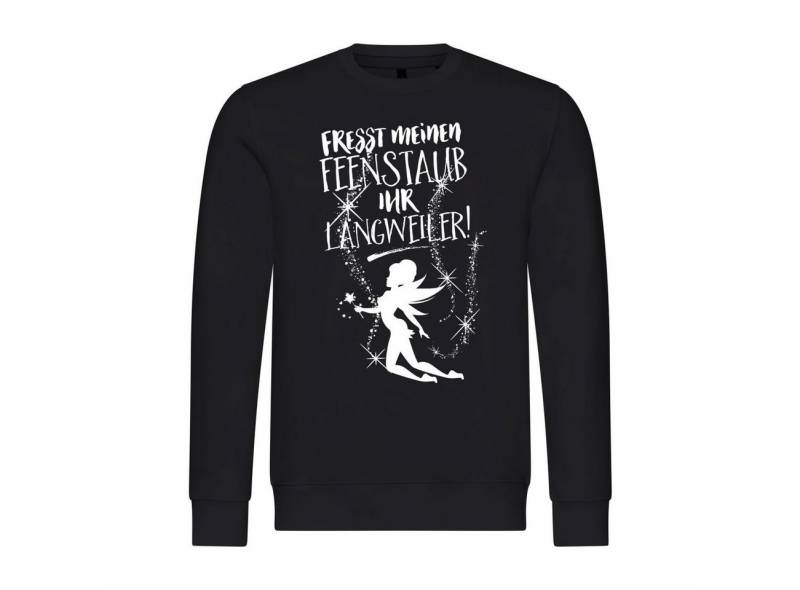 deinshirt Rundhalspullover Herren Pullover Fresst meinen Feenstaub ihr Langweiler Mit Print Motiv, Grafik von deinshirt