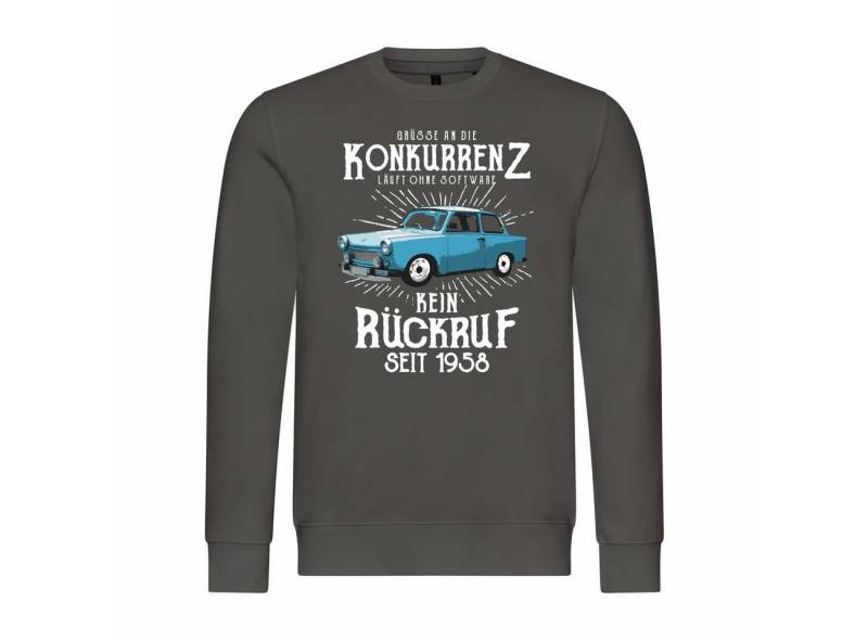 deinshirt Rundhalspullover Herren Pullover Grüße an die Konkurrenz Mit Print Motiv, Grafik von deinshirt