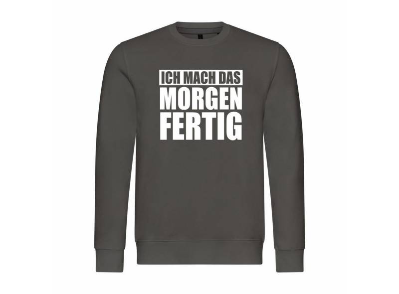 deinshirt Kapuzenpullover Herren Pullover Ich mach das Morgen fertig Mit Print Motiv von deinshirt
