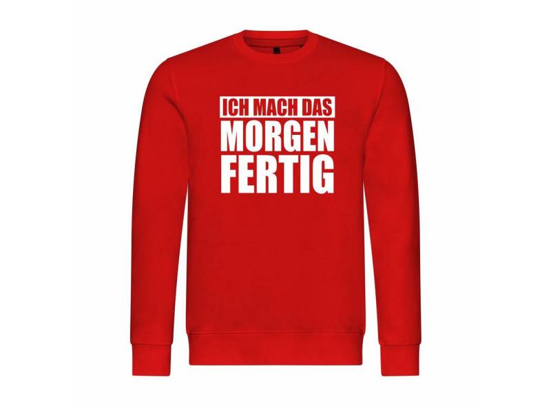 deinshirt Kapuzenpullover Herren Pullover Ich mach das Morgen fertig Mit Print Motiv von deinshirt