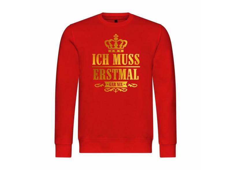 deinshirt Rundhalspullover Herren Pullover Ich muss erstmal gar nix Mit Print Motiv, Grafik deinshirt Rundhalspullover Herren Pullover Ich muss erstmal gar nix Mit Print Motiv, Grafik von deinshirt