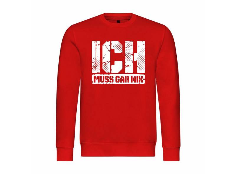 deinshirt Rundhalspullover Herren Pullover Ich muss gar nix Mit Print Motiv, Grafik deinshirt Rundhalspullover Herren Pullover Ich muss gar nix Mit Print Motiv, Grafik von deinshirt
