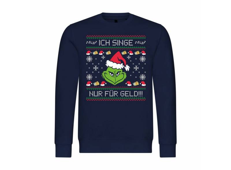 deinshirt Rundhalspullover Herren Pullover Ich singe nur für Geld Mit Print Motiv, Grafik von deinshirt