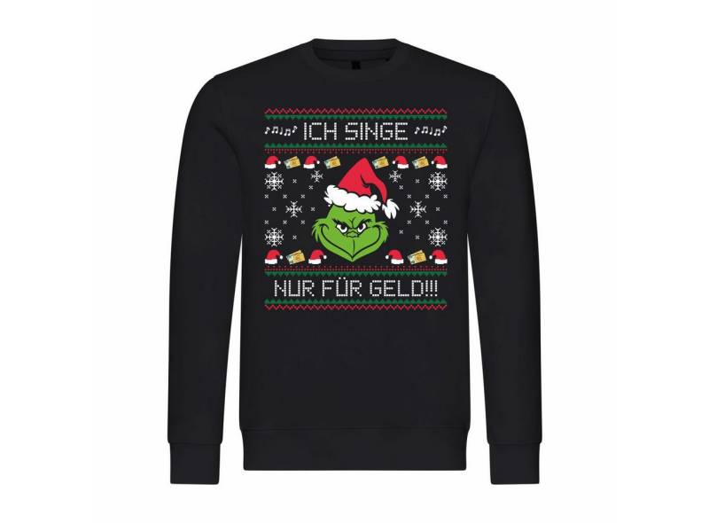 deinshirt Rundhalspullover Herren Pullover Ich singe nur für Geld Mit Print Motiv, Grafik von deinshirt