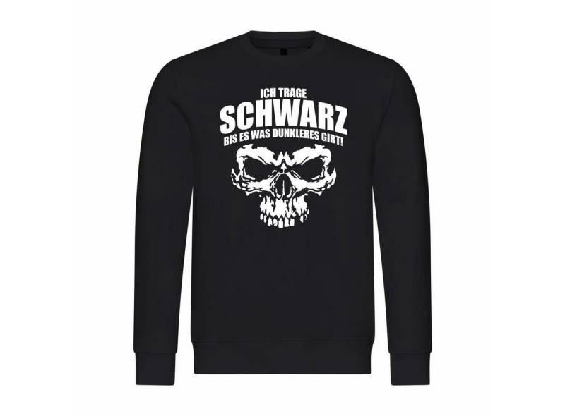 deinshirt Rundhalspullover Herren Pullover Ich trage Schwarz bis es was dunkleres gibt Mit Print Motiv, Grafik von deinshirt