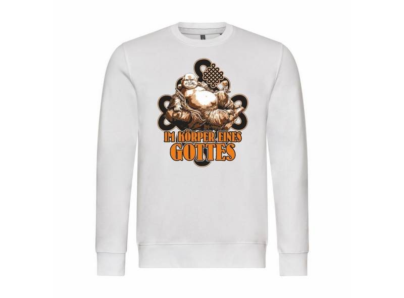 deinshirt Rundhalspullover Herren Pullover Im Körper eines Gottes Mit Print Motiv, Grafik von deinshirt