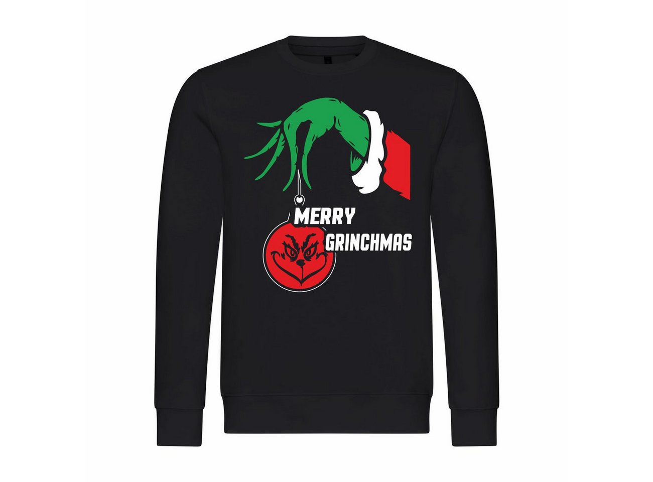deinshirt Rundhalspullover Herren Pullover Merry Grinchmas Mit Print Motiv, Grafik von deinshirt