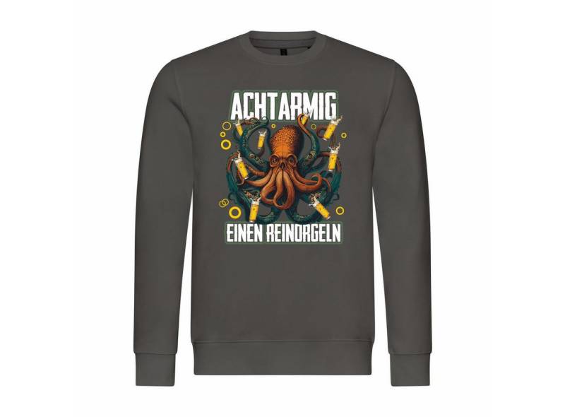 deinshirt Rundhalspullover Herren Pullover Achtarmig einen reinorgeln Mit Print Motiv, Grafik von deinshirt