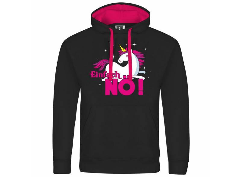 deinshirt Kapuzenpullover Unisex Kapuzenpullover Einhorn Einfach NÖ Mit Print Motiv, Grafik von deinshirt