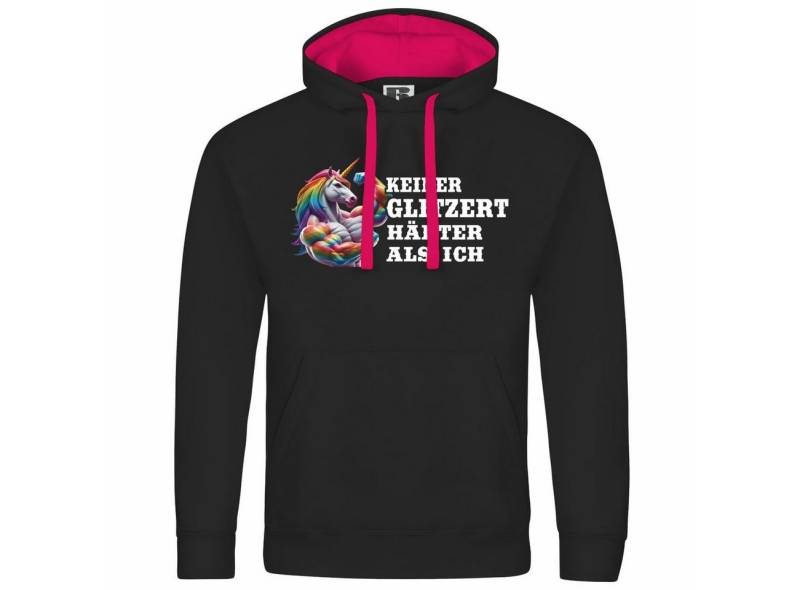 deinshirt Kapuzenpullover Unisex Kapuzenpullover Keiner glitzert härter als ich Mit Print Motiv, Grafik von deinshirt