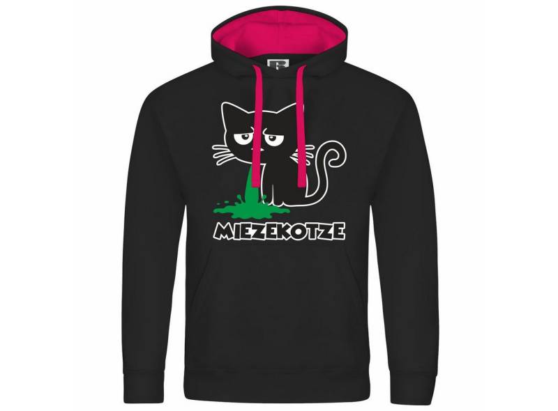 deinshirt Kapuzenpullover Unisex Kapuzenpullover Miezekotze Mit Print Motiv, Grafik von deinshirt