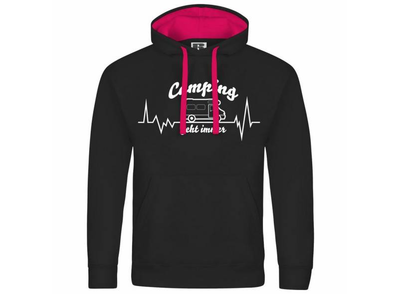 deinshirt Kapuzenpullover Unisex Kapuzenpullover Wohnmobil Camping geht immer Mit Print Motiv, Grafik von deinshirt