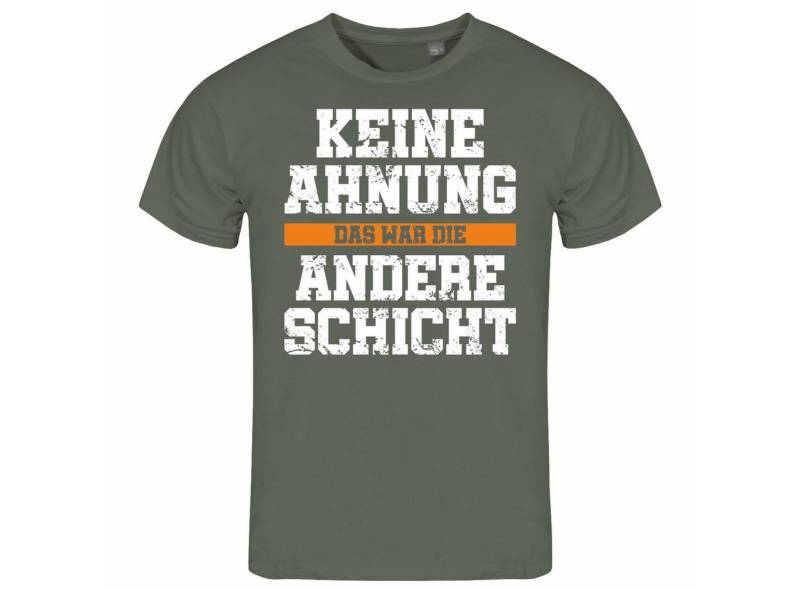 deinshirt Print-Shirt Herren T-Shirt KEINE AHNUNG das war die andere Schicht Funshirt mit Motiv von deinshirt
