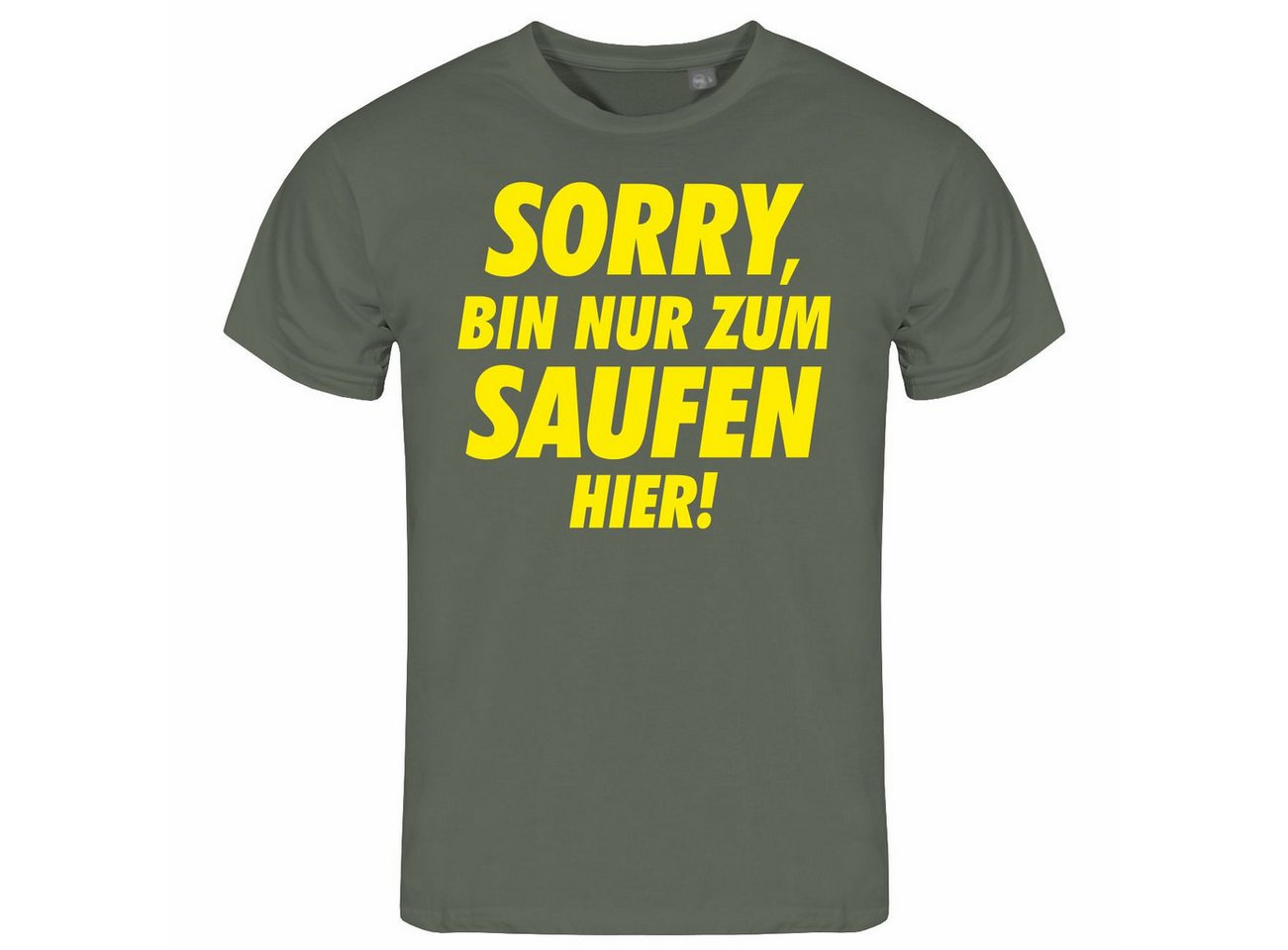 deinshirt Print-Shirt Herren T-Shirt Sorry bin nur zum saufen hier Funshirt mit Motiv deinshirt Print-Shirt Herren T-Shirt Sorry bin nur zum saufen hier Funshirt mit Motiv von deinshirt