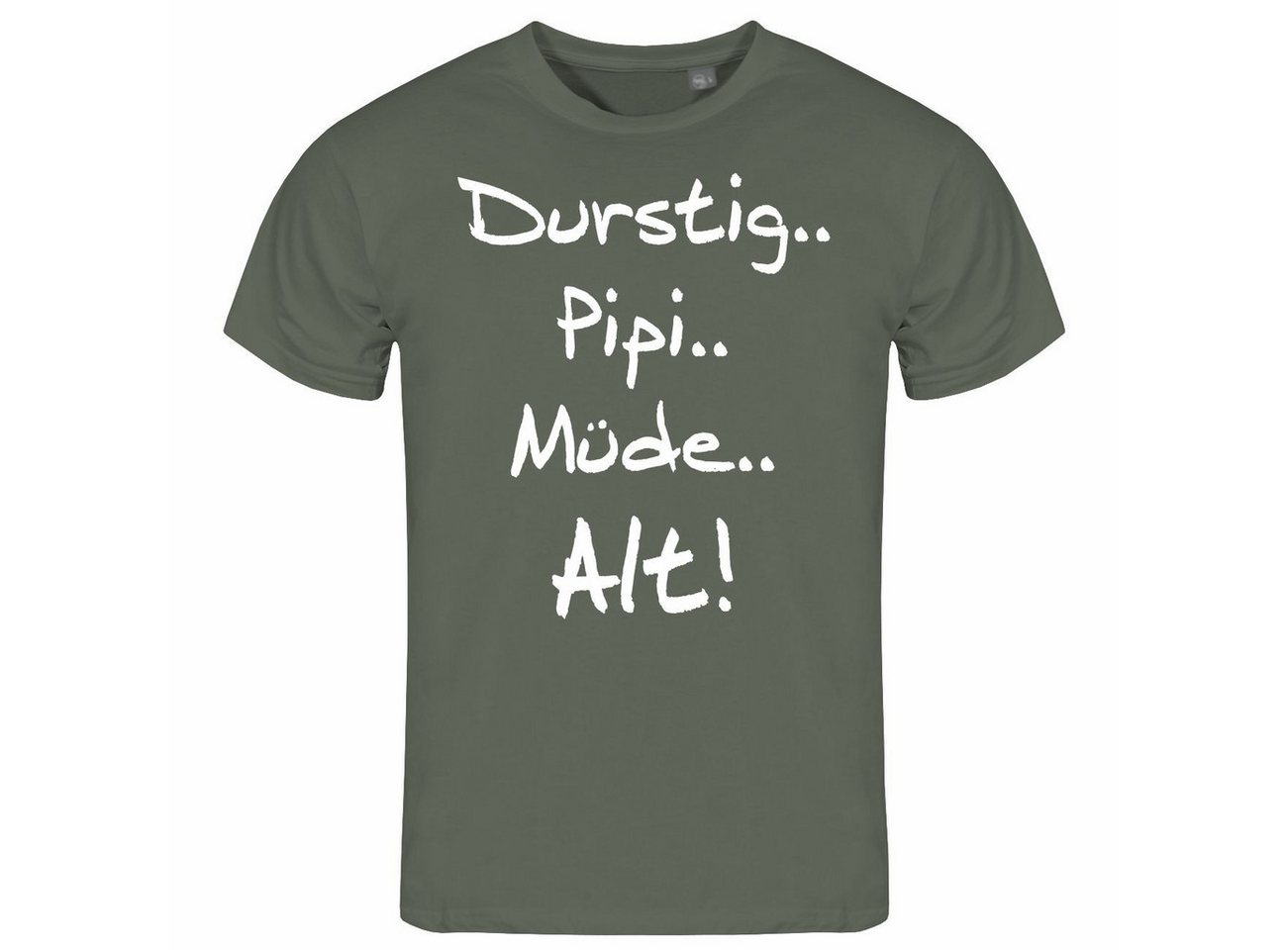 deinshirt Print-Shirt Herren T-Shirt Durstig pipi müde alt Funshirt mit Motiv von deinshirt