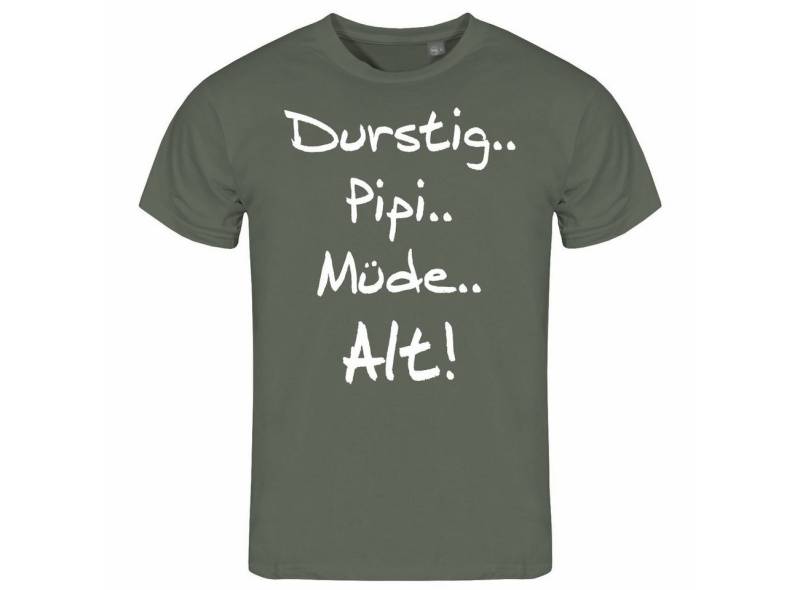 deinshirt Print-Shirt Herren T-Shirt Durstig pipi müde alt Funshirt mit Motiv von deinshirt