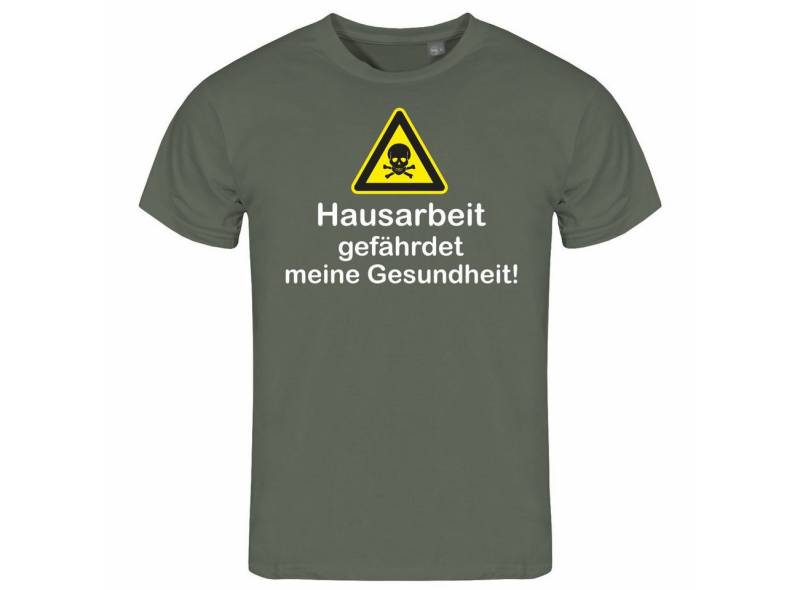 deinshirt Print-Shirt Herren T-Shirt Hausarbeit gefährdet meine Gesundheit Funshirt mit Motiv von deinshirt